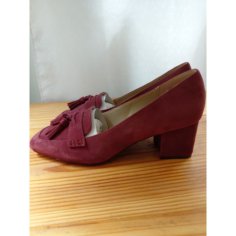 Ann Taylor Suede Tassel Loafer Pumps - Picture 4 of 7